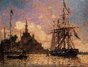 Johan Barthold Jongkind The Port of Rotterdam USA oil painting artist